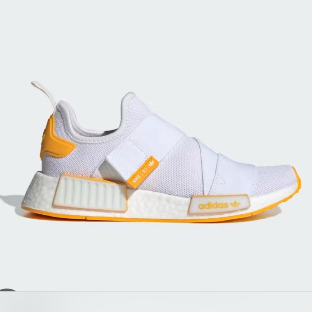 Adidas NMD Strap 1 Velcro Collegiate Gold White Training Boost Sneaker NEW